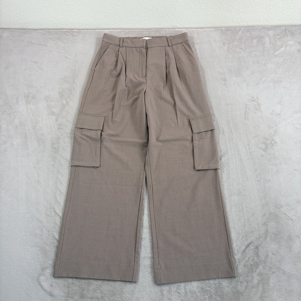 Abercrombie Fitch A&F Sloane Tailored Wide Leg Pants in Brown Women 29 - Picture 2 of 10